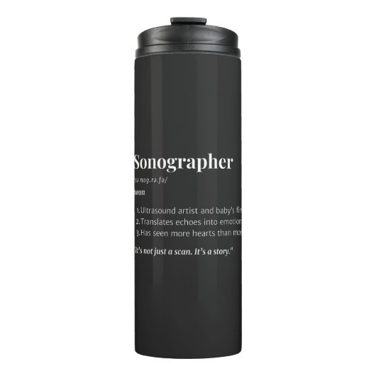 Sonographie Definition - Ultrasound Tech-Geschenk Thermosbecher (Vorderseite)