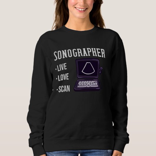 Sonographie des Ultraschallforschers Sweatshirt (Vorderseite)