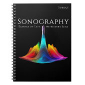 Sonographie-farbige Ultraschallwellen Notizblock (Vorderseite)