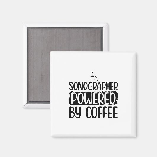 Sonographie-Kaffee | Sonographin Ultrasound Gesche Magnet (Vorderseite/Rückseite)