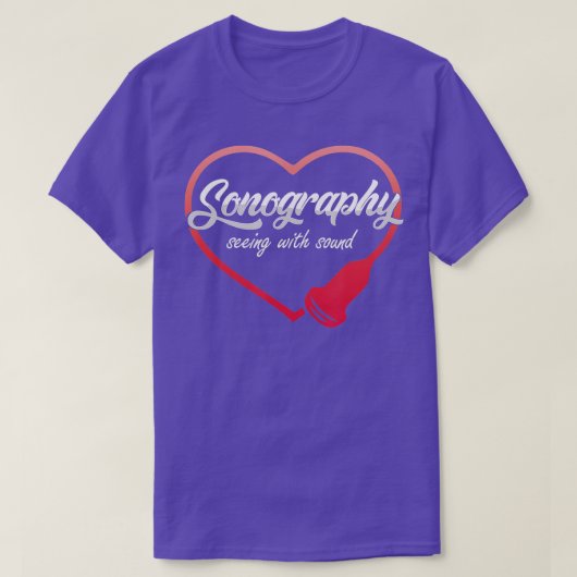 Sonographie mit Sound-Ultraschallprüfung T-Shirt (Design vorne)