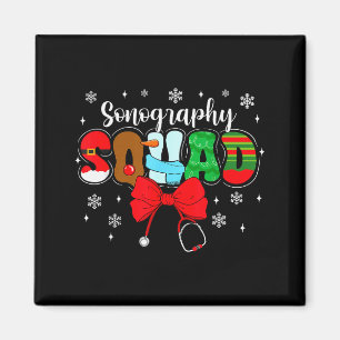 Sonographie-Truppe Bogen Stethoskop Weihnachtsmann Magnet