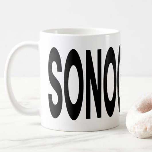 SONOGRAPHIE-Typografie-Ultraschall-Geschenk Kaffeetasse