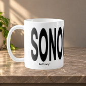 SONOGRAPHIE Umschlagtext Personalisiert Kaffeetasse