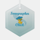 Sonographin Chick #3 Ornament Aus Glas (Vorderseite)