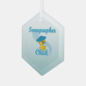 Sonographin Chick #3 Ornament Aus Glas (Vorderseite Links)
