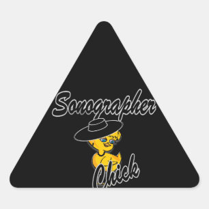 Sonographin Chick #4 Dreieckiger Aufkleber