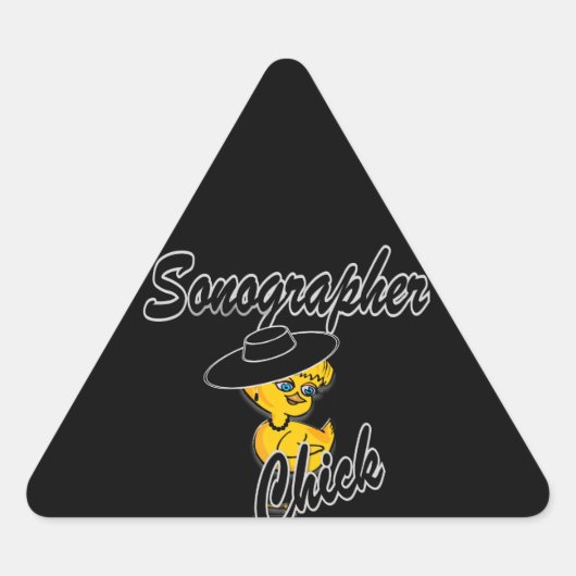 Sonographin Chick #4 Dreieckiger Aufkleber (Vorderseite)