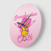 Sonographin Chick #8 Große Wanduhr (Winkel)