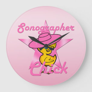 Sonographin Chick #8 Große Wanduhr