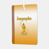 Sonographin Chick Ornament Aus Metall (Vorderseite links)