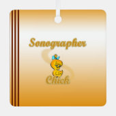 Sonographin Chick Ornament Aus Metall (Vorderseite)