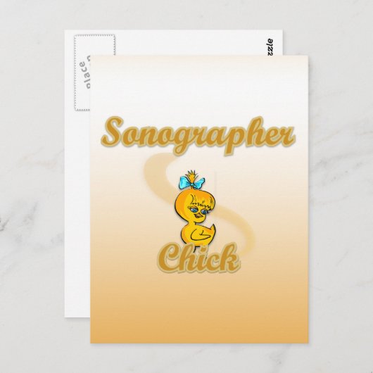 Sonographin Chick Postkarte (Vorne/Hinten)