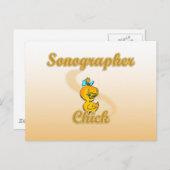 Sonographin Chick Postkarte (Vorne/Hinten)