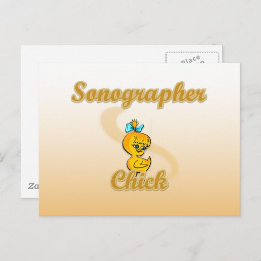 Sonographin Chick Postkarte (Vorne/Hinten)