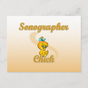 Sonographin Chick Postkarte