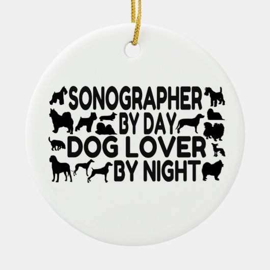 Sonographin Dog Lover Keramikornament (Vorne)