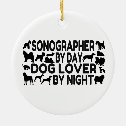Sonographin Dog Lover Keramikornament (Hinten)