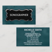 Sonographin Elegant Name Plate Visitenkarte (Vorne/Hinten)