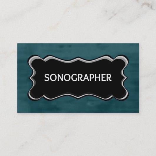 Sonographin Elegant Name Plate Visitenkarte (Vorderseite)