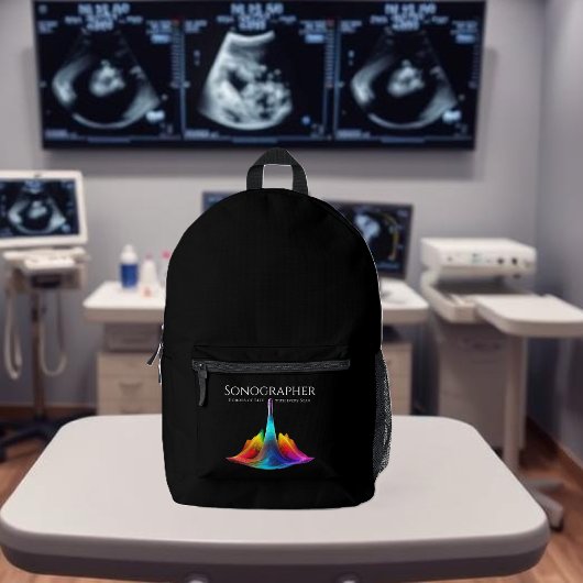 Sonographin-farbige Ultraschallwellen Bedruckter Rucksack