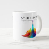 Sonographin-farbige Ultraschallwellen Jumbo-Tasse (Vorderseite Rechts)