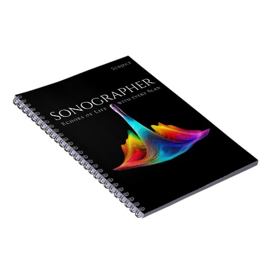 Sonographin-farbige Ultraschallwellen Notizblock (Rechte Seite)