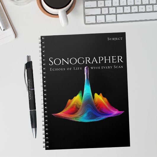 Sonographin-farbige Ultraschallwellen Notizblock