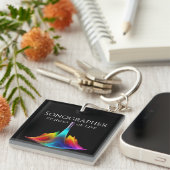 Sonographin-farbige Ultraschallwellen Schlüsselanhänger (Vorderseite rechts)