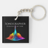 Sonographin-farbige Ultraschallwellen Schlüsselanhänger (Rückseite)