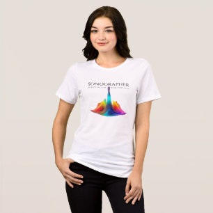 Sonographin-farbige Ultraschallwellen Tri-Blend Shirt
