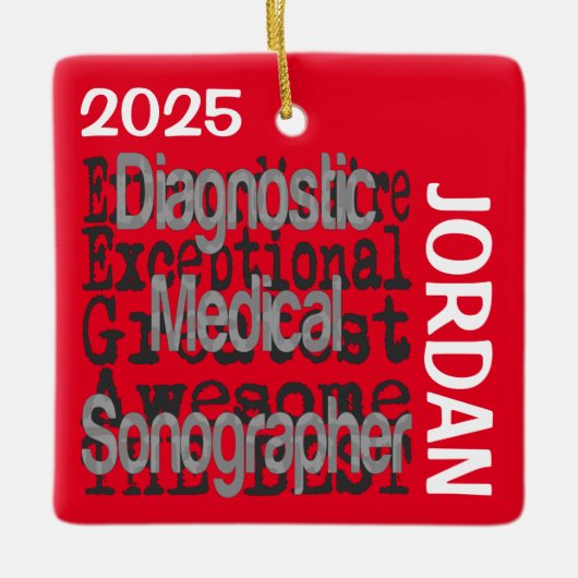 Sonographin für Diagnostik Keramikornament (Vorderseite)