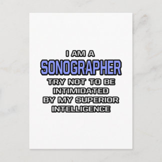 Sonographin Joke ... Überlegene Intelligenz Postkarte