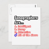 Sonographin Quiz...Joke Postkarte (Vorne/Hinten)