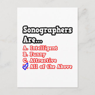 Sonographin Quiz...Joke Postkarte
