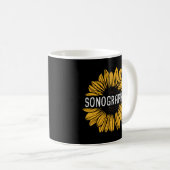 Sonographin - Sonnenblumensonographie Ultrasound T Kaffeetasse (VorderseiteRechts)