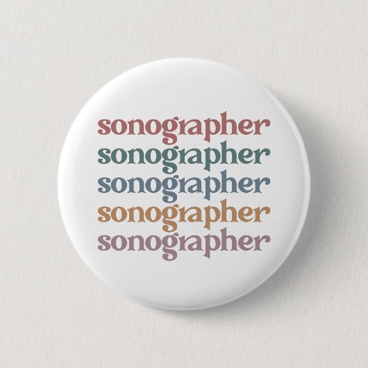 Sonographin Ultrasound Tech Retro Sonographer Gesc Button (Vorderseite)
