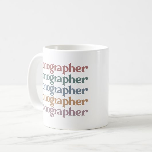 Sonographin Ultrasound Tech Retro Sonographer Gesc Kaffeetasse (Vorderseite Links)