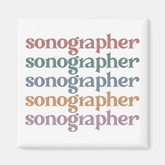 Sonographin Ultrasound Tech Retro Sonographer Gesc Magnet (Vorne)