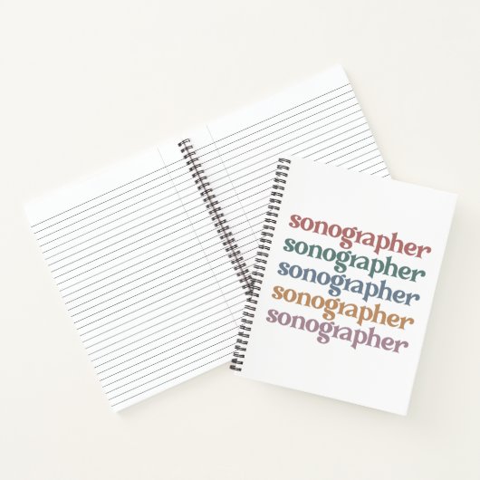 Sonographin Ultrasound Tech Retro Sonographer Gesc Notizblock (Innenseite)