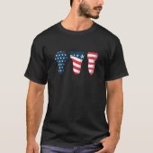 Sonographin Ultrasound Tech US Flag 4. Juli Pa T-Shirt (Vorderseite)