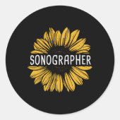 Sonographin-Ultrasound-Technologe Runder Aufkleber (Vorderseite)