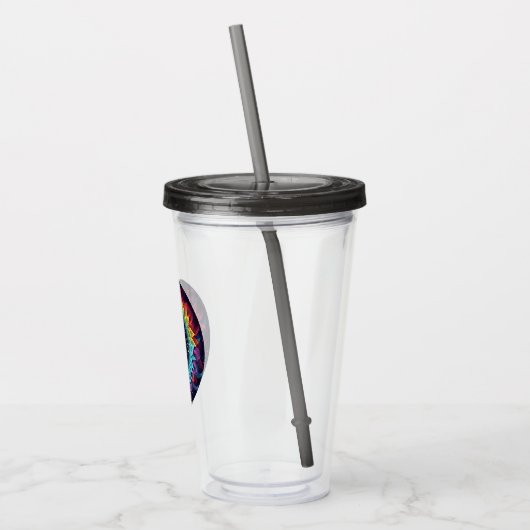 Sonographisch-farbige Ultraschallwellen-Physik Acryltrinkbecher (Links)