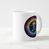 Sonographisch-farbige Ultraschallwellen-Physik Jumbo-Tasse (Vorderseite Rechts)
