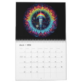 Sonographisch-farbige Ultraschallwellen-Physik Kalender (Mär 2026)