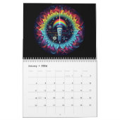 Sonographisch-farbige Ultraschallwellen-Physik Kalender (Jan 2026)