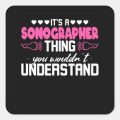 Sonography Thing Quadratischer Aufkleber (Vorderseite)