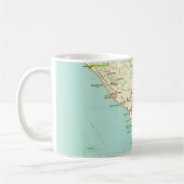 Sonoma CA Vintage-Karten-Tasse Kaffeetasse (Links)
