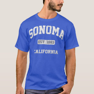 Sonoma California CA Vintager Staat Athletic Stil T-Shirt