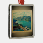 Sonoma California Silbernes Ornament (Rechts)